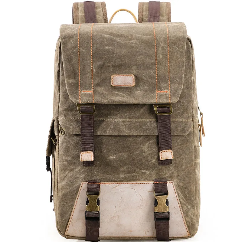 Waterproof Camera Backpack Canvas Laptop Bags Travel Bag