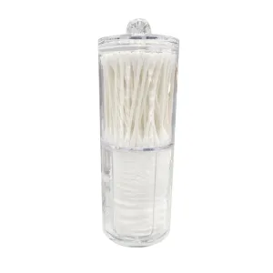 YJYDADA Acrylic Cotton Swab & Pads Container Organizer For Your Makeup & Stoarge Needs