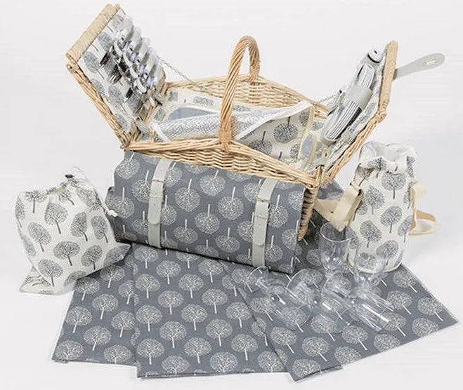 Yuppie Fairytale Picnic Basket Full Accessory Set (5 Persons)